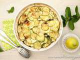 Gratin de courgette à la menthe et au citron confit