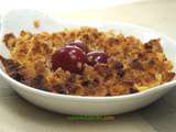 Crumble pomme cerise aux noisettes caramélisées