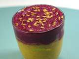 Mousse de betterave et poivron jaune en verrine