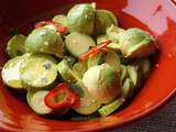 Salade courgette, avocat, poivron