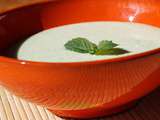 Soupe froide concombre et menthe au babeurre