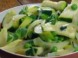 Wok de courgettes sautées