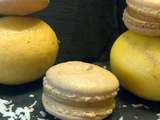 Macaron au citron et noix de coco