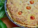 Quiche au jambon fumé et tomates cerises