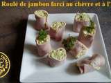 Roulé de jambon au chèvre et à l'avocat