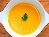 Velouté vegane de courge butternut et carottes au curry