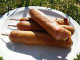 Corn dogs ou brochette de beignet de saucisse