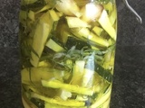 Bocaux de courgettes au vinaigre