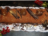 Bûche de foie gras aux marrons et au cacao