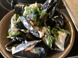 Moules sauce crémée au parmesan