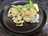 Tagliatelles sauce courgettes, gorgonzola