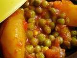 Tajine de petits pois et pommes de terre tour 100