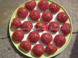 Petits gâteaux yaourts pépites de chocolat et sa gelée de fraise