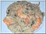 Risotto aux champignons et aux crevettes