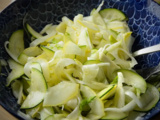 Salade de cédrat, fenouil et courgette crue