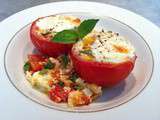 Oeufs en nids de Tomates sans gluten - pour 2 personnes