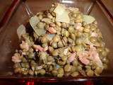 Salade de lentilles aux lardons & oignons - pour 3/4 personnes - cuisiner sans gluten