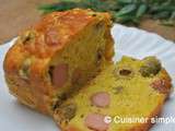 Cake aux olives et saucisses