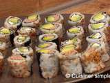 California rolls saumon concombre