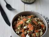 Salade de lentilles à la Féta et au saumon fumé