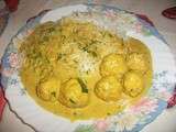 Murgh kofta shahi korma (Boulettes de poulet en sauce):