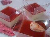 Panna cotta au coulis de fraises :