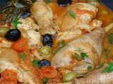 Poulet aux 2 olives & tomates :