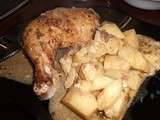 Poulet aux pommes de terre en sac de cuisson :