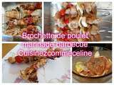 Brochette poulet marinade barbecue