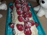 Bûche framboise coco