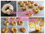 Couronne feuilletée jambon gruyère