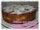 Gâteau pommes pépites de chocolat