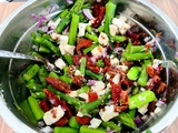 Salade asperges vertes feta tomates séchées