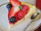 Gâteau aux fruits rouges façon cheesecake