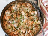 Gratin de la mer maison : poulpe, dés de saumon et moules