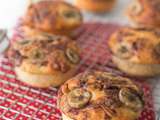 Muffins à la banane et à la pâte à tartiner noisettes