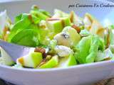 Salade aux Roquefort, pomme Granny Smith et raisins secs