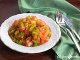 Salade de tomates et poivrons au citron confit