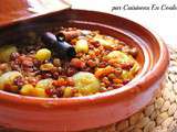 Tajine d'agneau aux raisins secs et oignons caramélisés