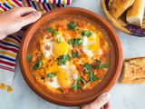 Tajine de poivrons, tomates et oeufs