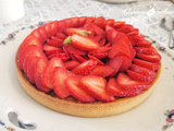 Tarte aux fraises et aux amandes