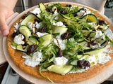 Tarte fine au Boursin, courgettes et olives noires