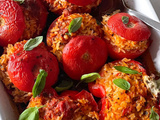 Tomates farcies au riz et au basilic