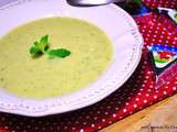 Velouté de courgettes à la menthe et à la vache qui rit