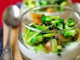 Verrine de saumon fumé, pomme granny et avocat