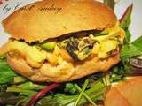 Crevettes sandwich-roll et mayo curry de Cyril lignac