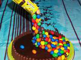 Gravity cake aux m&m's