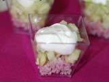 Verrine fraîcheure jambon - concombre