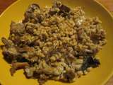 Blé en risotto, champignons des bois