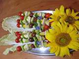 Brochettes de crudités